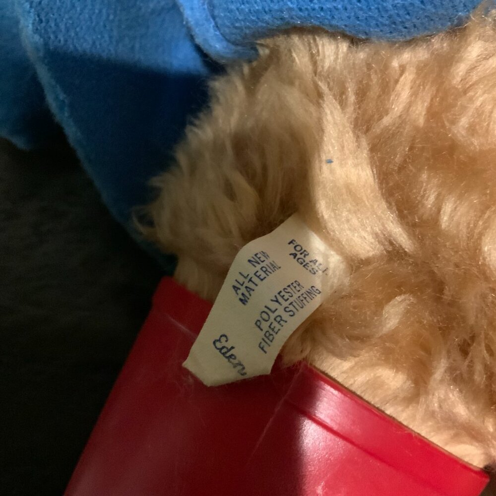 Paddington Bear Vintage Eden Toys Blue Coat Red Boots - Picture 3 of 8